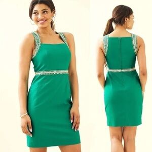 Lilly Pulitzer Dana Stretch Sheath Dress Emerald Isle Wedding Guest NWOT Size 4